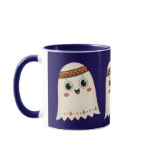 広いスマイルの可愛い幽霊のイラストレーション