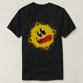 広い口の幸せな顔 Tシャツ