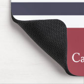 広い濃紺の横のストライプの赤い一流のデイジー マウスパッド (コーナー)