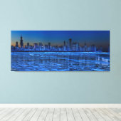 広い肩とミシガン湖の都市 キャンバスプリント (インサイチュ (ウッドフロア))