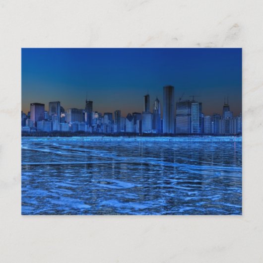 広い肩とミシガン湖の都市 ポストカード (正面)