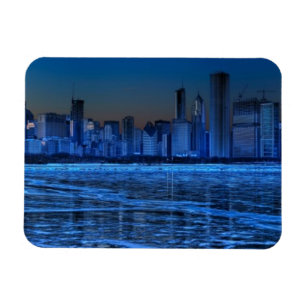 広い肩幅およびミシガン湖市 マグネット