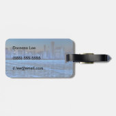 広い肩幅およびミシガン湖市 ラゲッジタグ (裏面横)