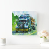 広い負荷貨物トラックの索引力のトラック運転手の柱時計 スクエア壁時計 (ホーム)