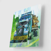 広い負荷貨物トラックの索引力のトラック運転手の柱時計 スクエア壁時計 (傾斜)