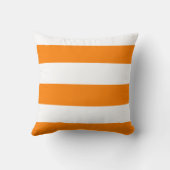 広い-白およびオレンジ縞で飾ります クッション (裏面)