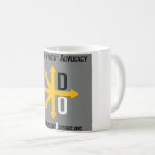 広がった選択正方形のロゴのマグ コーヒーマグカップ (正面右)