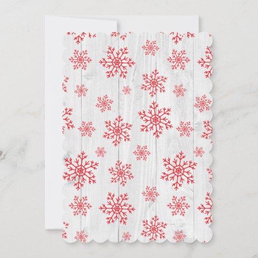 広がりのクリスマスの応援の休日の写真カード 招待状 (裏面)