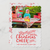 広がりのクリスマスの応援の休日の写真カード 招待状 (正面/裏面)