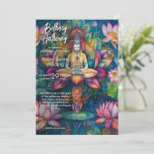 広がる光 | 蓮の花のデザイン 招待状 (スタンド正面)