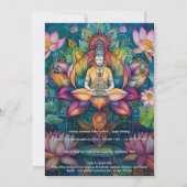 広がる光 | 蓮の花のデザイン 招待状 (裏面)