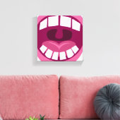 広く開いてAhhhと言う キャンバスプリント (インサイチュ (リビング))