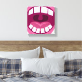 広く開いてAhhhと言う キャンバスプリント (インサイチュ (寝室))