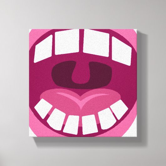 広く開いてAhhhと言う キャンバスプリント (正面)