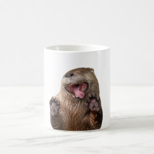 広く開けて下さい! カワウソのマグ コーヒーマグカップ