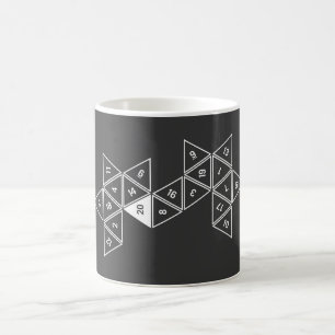 広げられたD20 コーヒーマグカップ