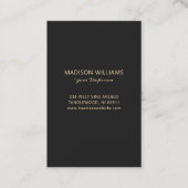 広エレガントいストライプの赤面 名刺 (裏面)