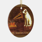 広告するヴィンテージ彼のマスターの声 セラミックオーナメント (右)