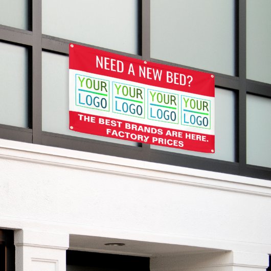 広告とロゴ 横断幕 (ビルの外側)