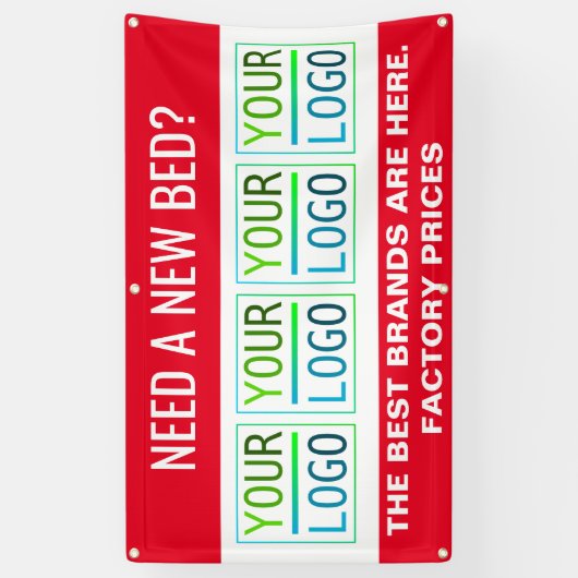 広告とロゴ 横断幕 (縦)