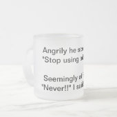 広告のマグユーモアのあるなし フロストグラスマグカップ (正面左)