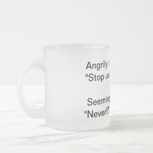 広告のマグユーモアのあるなし フロストグラスマグカップ (左)