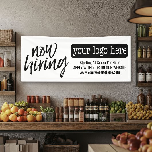 広告の採用 – ロゴと詳細の追加 横断幕