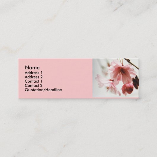 広告の桜のプロフィールカード スキニー名刺 (正面)