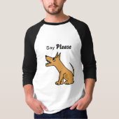 広告はかむ犬のワイシャツを言います Tシャツ (正面)