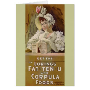 広告はのための脂肪質の食糧表1895年を得ます