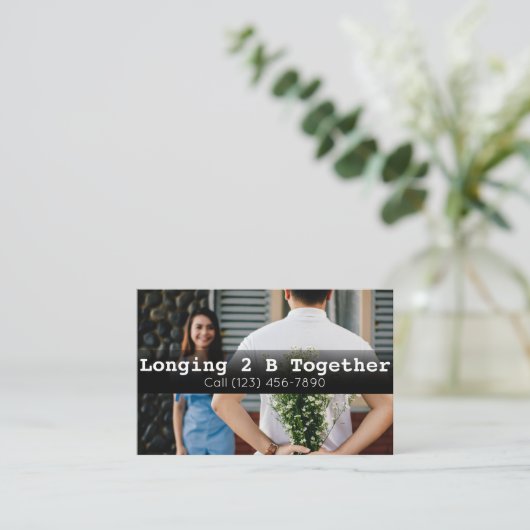 広告デートすることコンスタントエージェンシーカップルソファ 名刺 (スタンド正面)