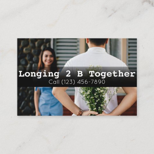 広告デートすることコンスタントエージェンシーカップルソファ 名刺 (正面)