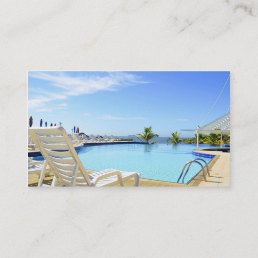 広告ビーチハウスレンタル写真テンプレート 名刺 (裏面)
