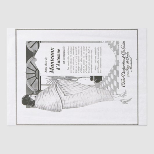 広告フランスのデカップレファンシーディヴィンテージ 薄葉紙 (正面)