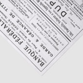 広告フランスの新聞ページ切り離し男性 薄葉紙 (詳細)