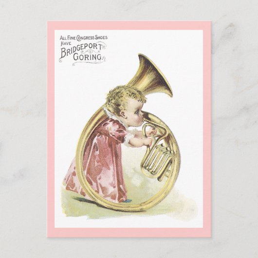 広告ラベルコングレスシューズビクトリアンはがき ポストカード (正面)