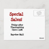 広告販売！スモールビジネスの土曜日 ポストカード (裏面)