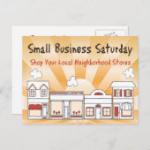 広告販売！スモールビジネスの土曜日 ポストカード (正面/裏面)