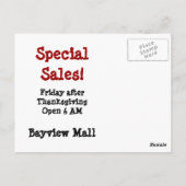 広告販売！スモールビジネスの土曜日 ポストカード (裏面)