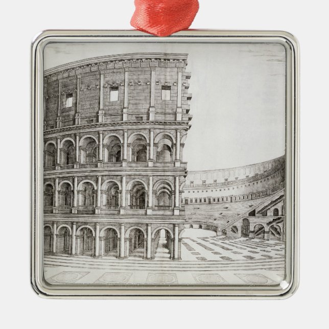 広告80 (版木、銅版、版画)で造られるColosseum メタルオーナメント (正面)