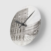 広告80 (版木、銅版、版画)で造られるColosseum ラウンド壁時計 (傾斜)