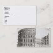 広告80 (版木、銅版、版画)で造られるColosseum 名刺 (正面/裏面)