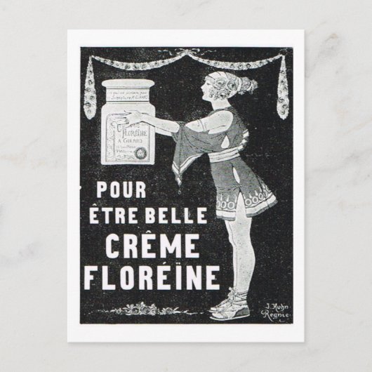 広告、クリームFloreine ポストカード (正面)