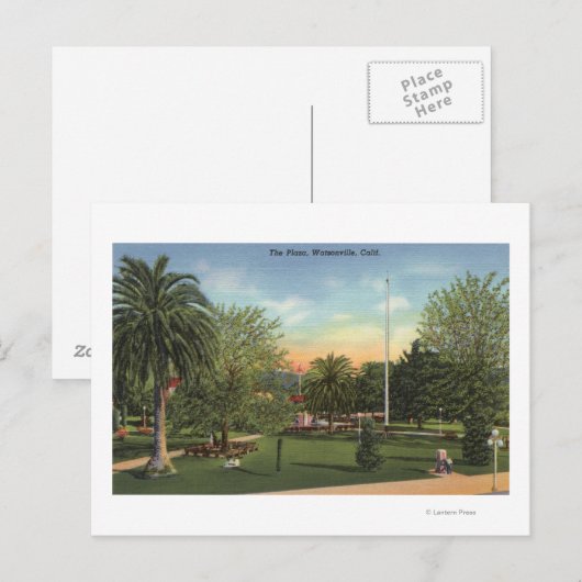 広場の景色 ポストカード (正面/裏面)