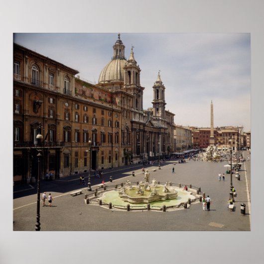 広場の眺め ポスター (正面)