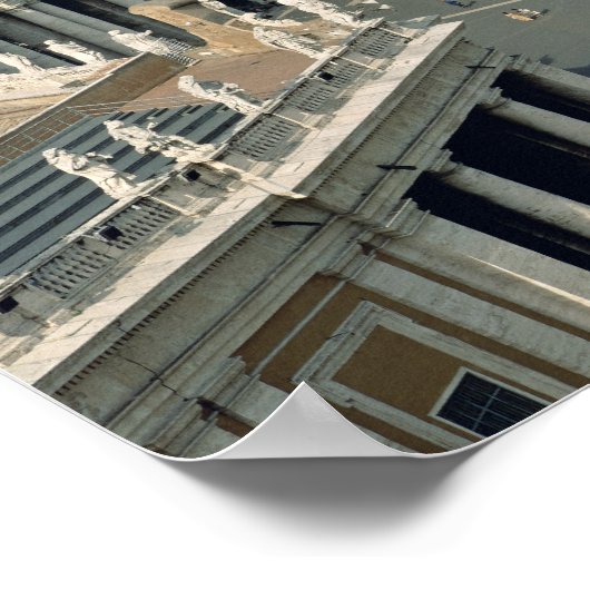 広場の眺め ポスター (角)