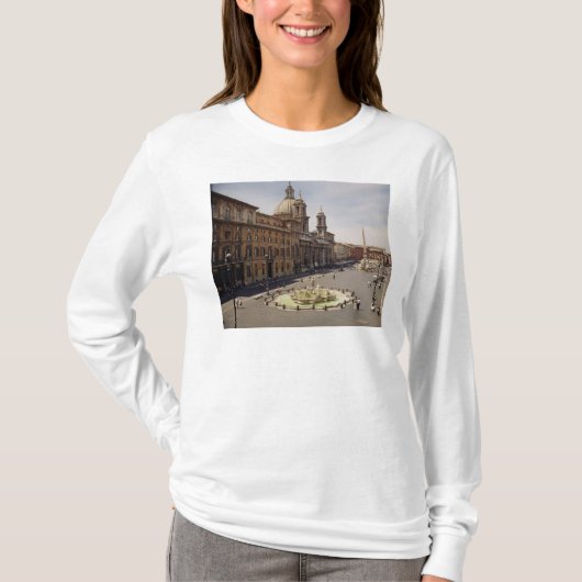 広場の眺め Tシャツ (正面)