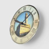 広場のdella Signoria、フィレンツェ、イタリア ラウンド壁時計 (傾斜)