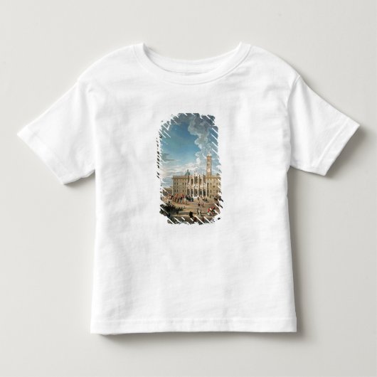 広場サンタマリアMaggiore 1752年 トドラーTシャツ (正面)