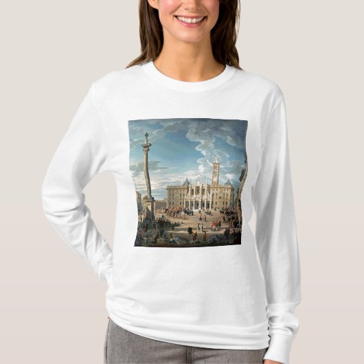 広場サンタマリアMaggiore 1752年 Tシャツ (正面)